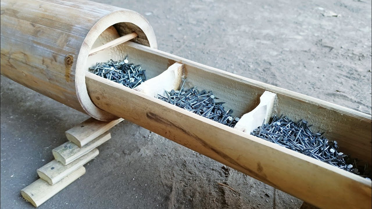 membuat tempat Paku dari bambu