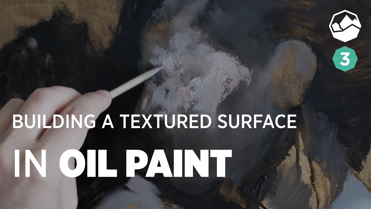 Building a textured surface in oil paint