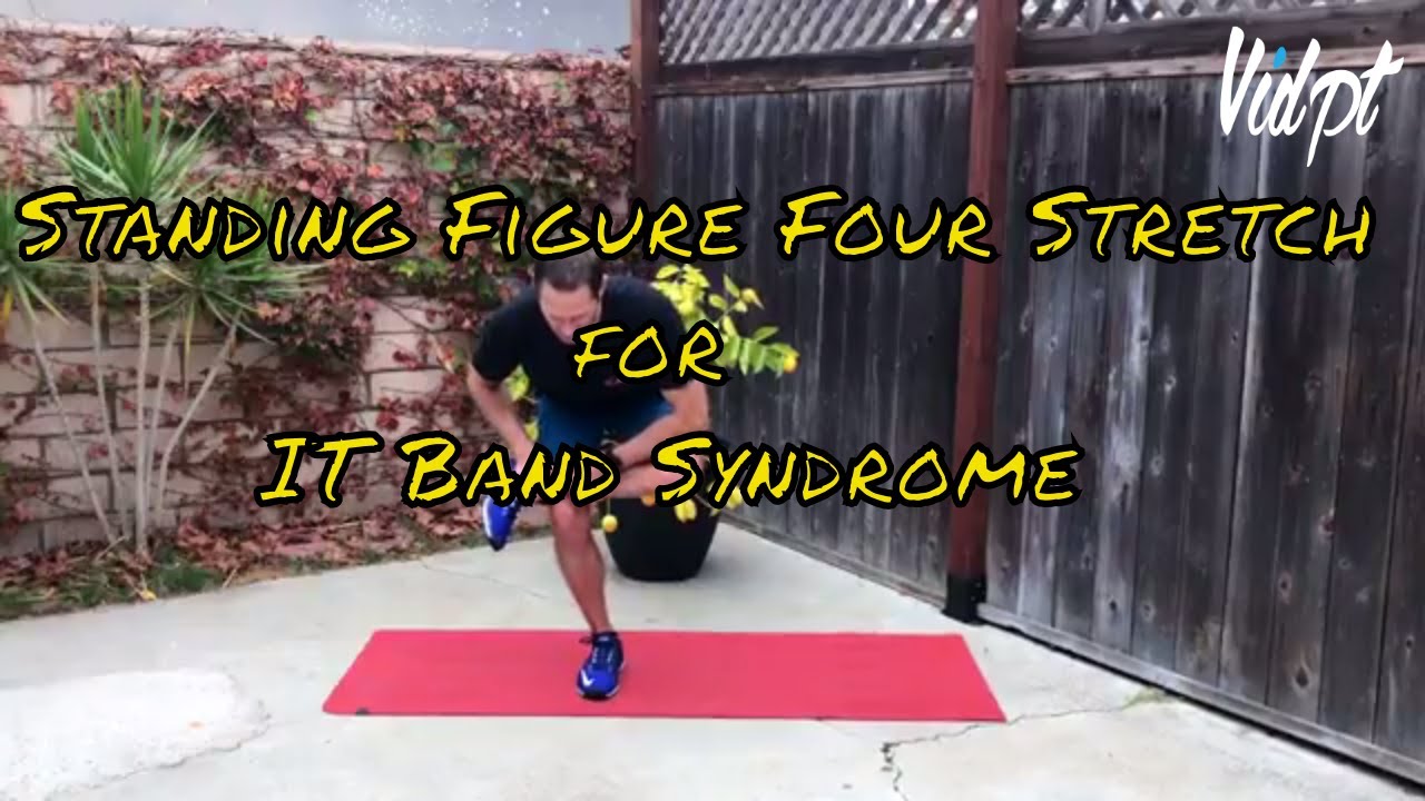Standing Figure Four Stretch for IT Band Syndrome - Vidpt