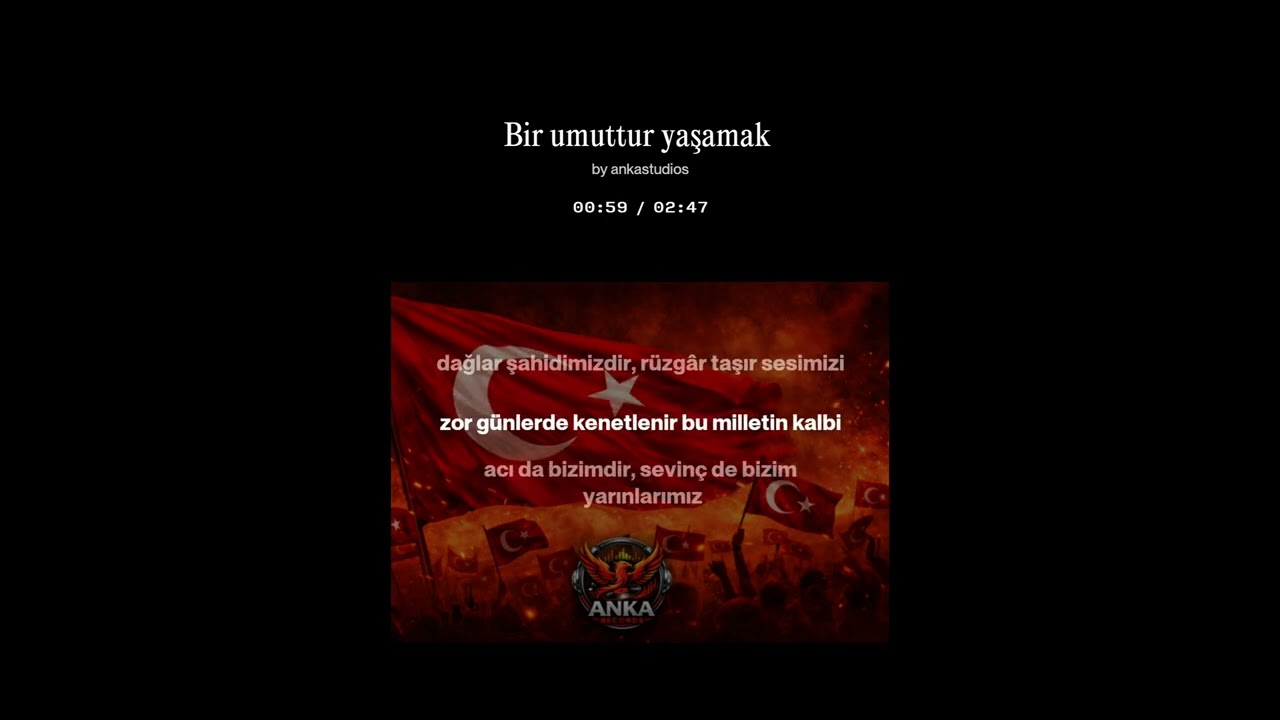 Bir Umuttur Yaşamak | Vatan & Birlik Şarkısı 🇹🇷