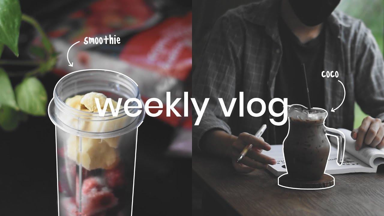 studying in a cafe & food | weekly vlog