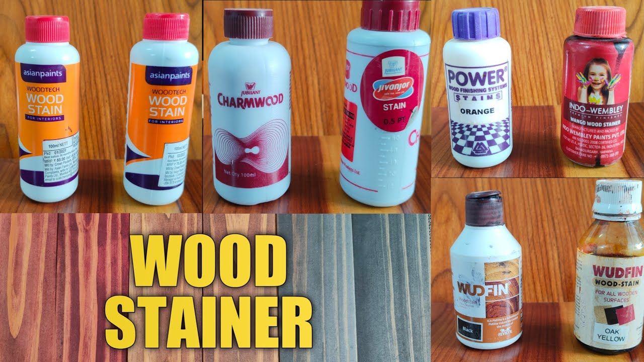 WOOD STAINER: लकड़ी(Veneer/Ply)पर अलग रंगों की पॉलिश कैसे करें? | Black,Walnut,Rosewood, Teak Stains