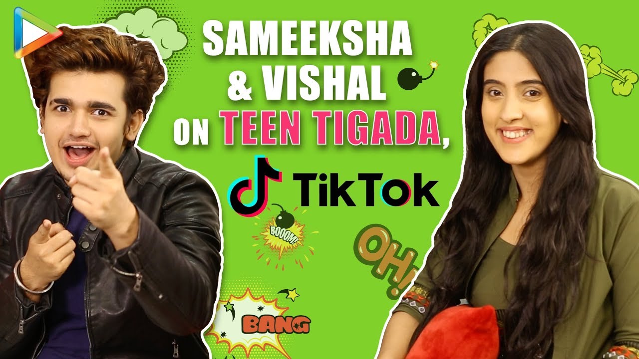 Teen Tigada - Sameeksha Sud & Vishal Pandey on TikTok | Collab with Hrithik, Varun, Urvashi