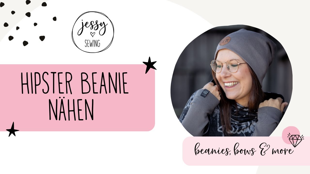 Hipster Beanie nähen | Schnittmuster für Erwachsene und Kinder mit Label