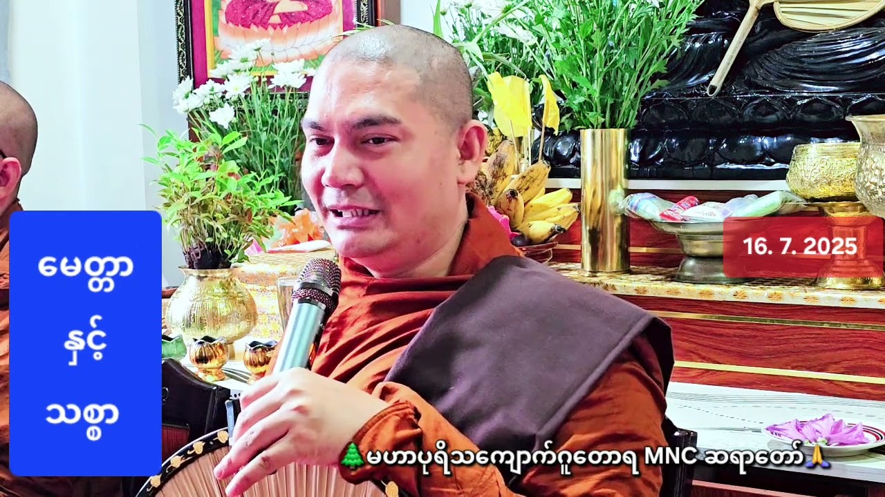 မေတ္တာ နှင့် သစ္စာ တရားတော် 🙏 16. 7. 2025 🌲 MNC ဆရာတော် 🙏