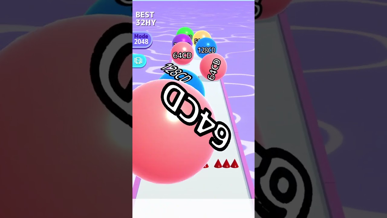 BALL RUN 2048 - INFINITY MODE 128 KY 37 MINUTES RUN