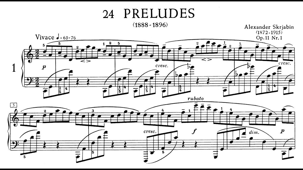 Scriabin: 24 Preludes, Op.11 (Lettberg, Stanev)
