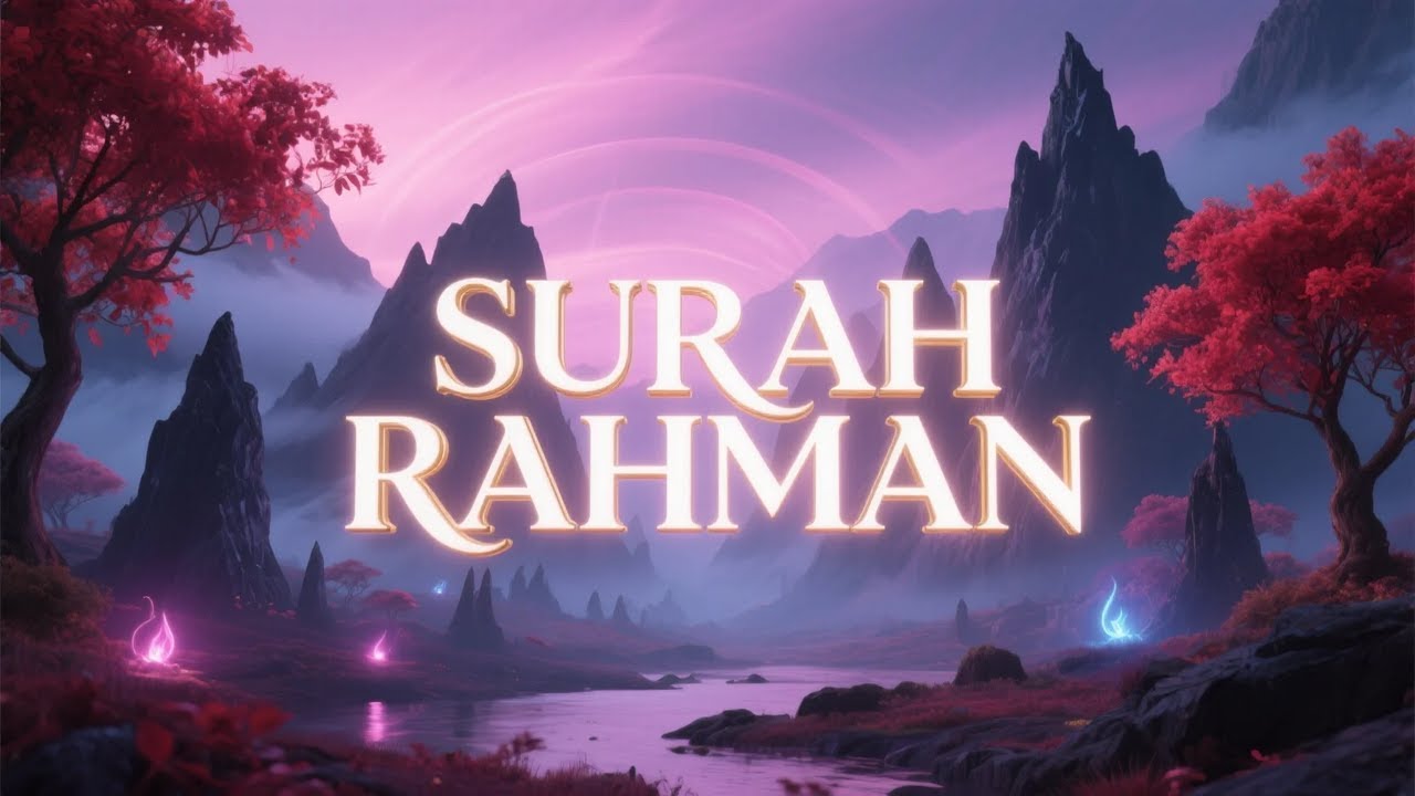 Surah Ar Rahman سورة الرحمن | تلاوة قرآنية جميلة لطمأنينة الليل | #qurannight