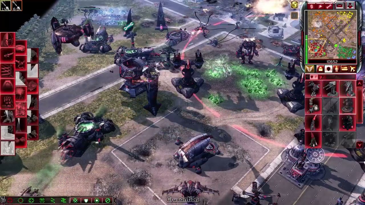 (Multiplayer Duo) CNC 3 KW T.R 0.3.01BT Nod & Scrin vs 2 Brutal AIs - Steamroller [GDI]