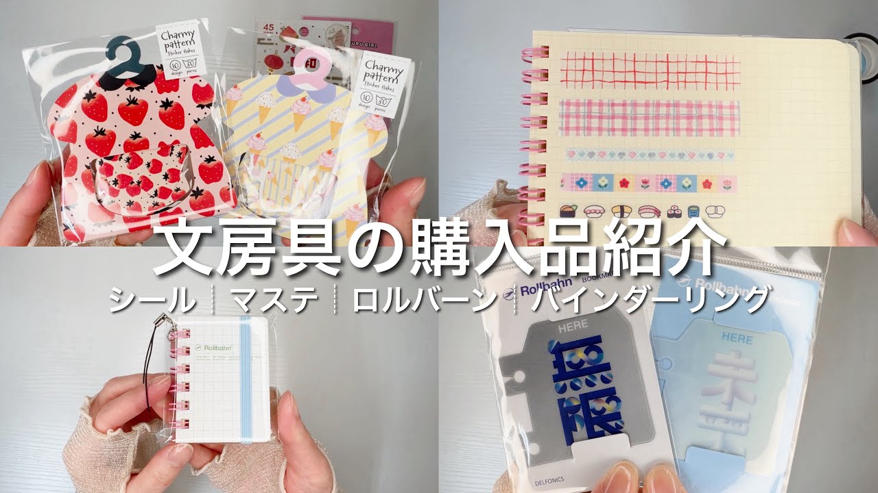 【購入品紹介】文房具の購入品紹介┆シール┆マステ┆ロルバーン┆バインダーリング