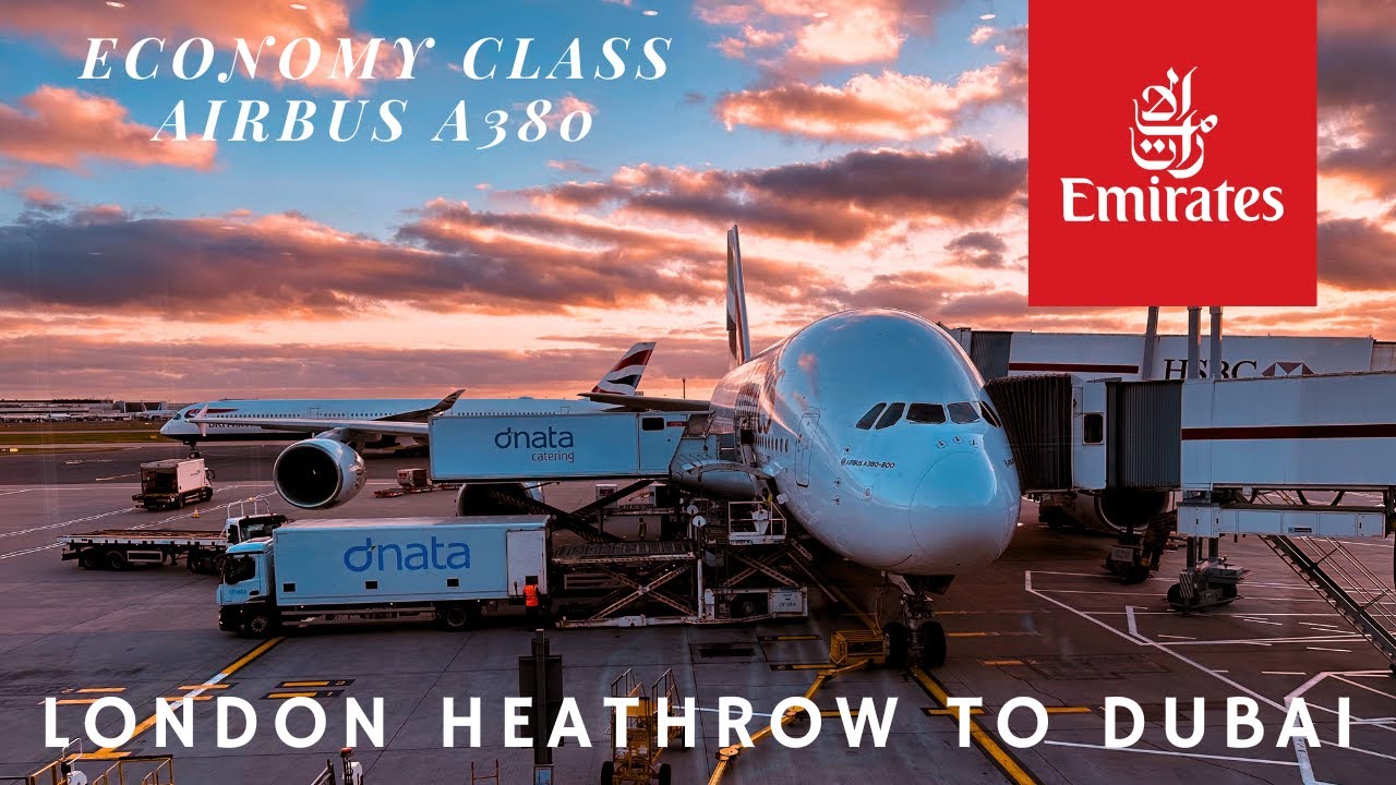 🇬🇧🇦🇪AVERAGE? London Heathrow to Dubai | Emirates A380 Economy Class | Flight Review