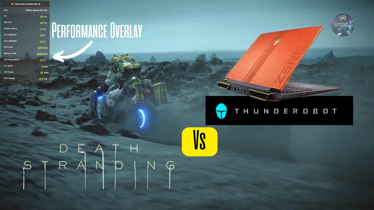 THUNDEROBOT VS DEATH STRANDING PERFORMANCE OVERLAY PC 2022 GAME PLAY TEST