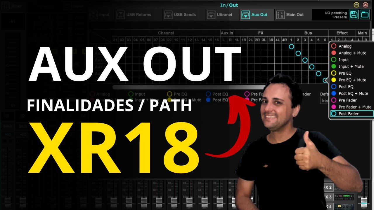 Como usar CORRETAMENTE os AUX OUT | PATH e suas finalidades na XR18?