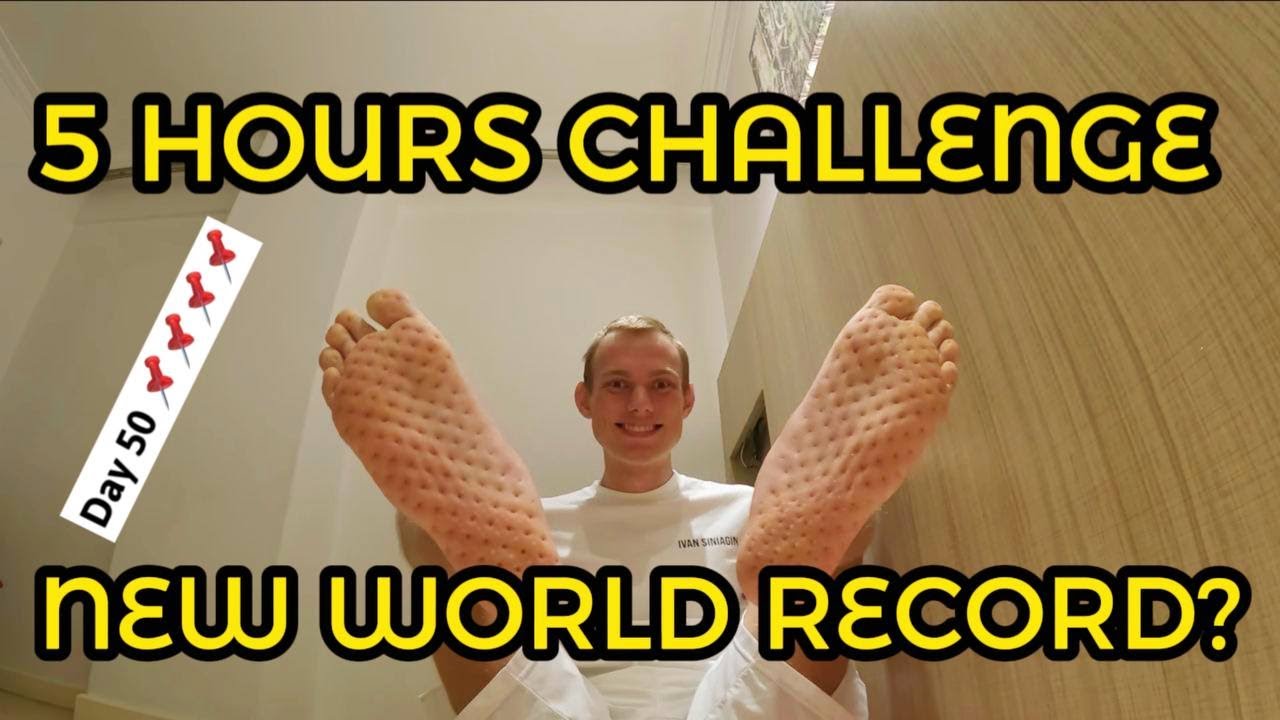 5 HOURS on nails, CHALLENGE. 1 attempt to break the world record. Sadhu boards. Nails boards.