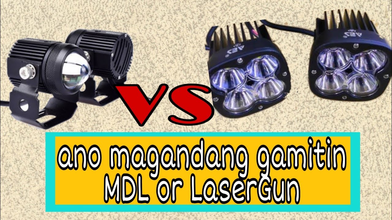 Mini driving light vs laser gun