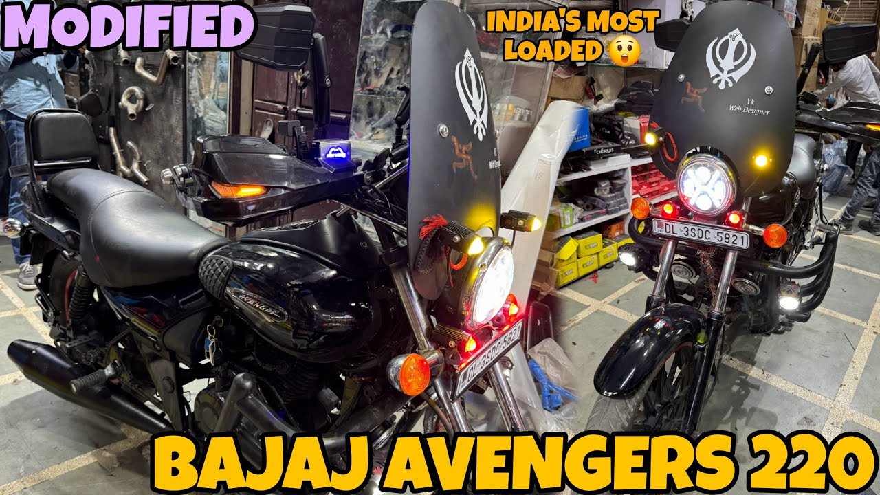 India's Most Loaded BAJAJ AVENGERS 220 Modification | Exhaust | Visor | SKD Originals @rajubhaiskd