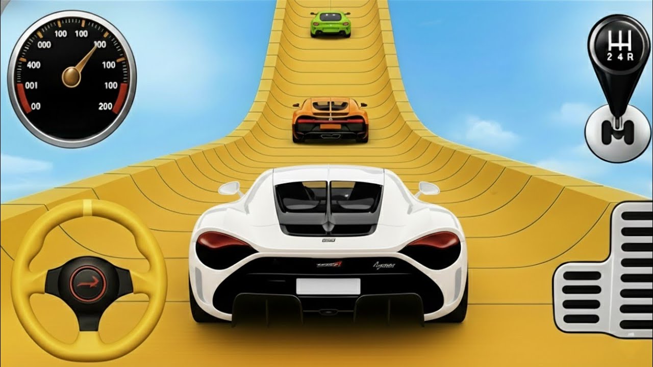 Mega Ramp Monster Car Racing 3D - Extreme Car Stunts - Android Gameplay