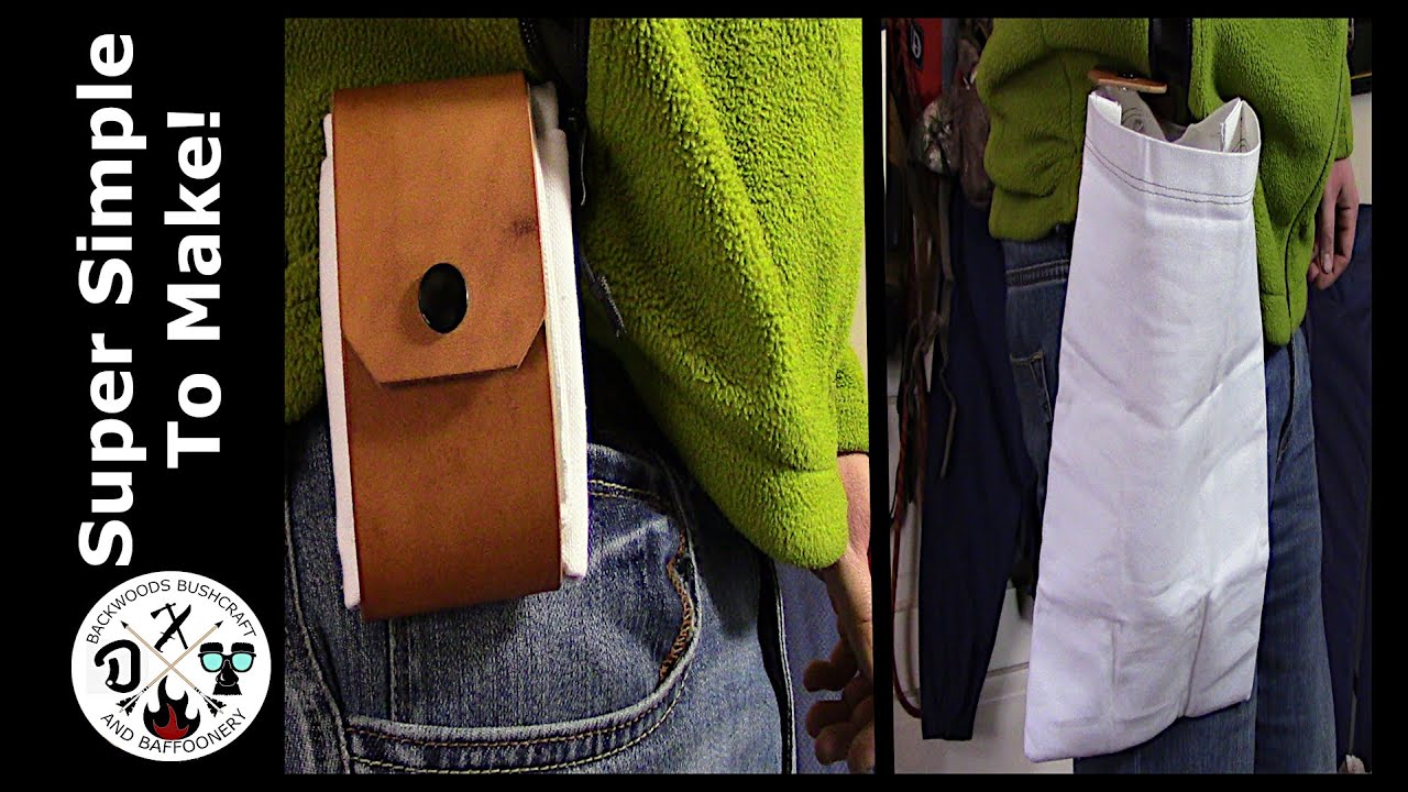 Make a foragers dump pouch, easy design with minimal sewing.