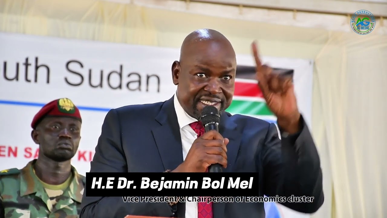 Vice President H.E. Dr. Benjamin Bol Mel, Chairperson of Economics Cluster, Delivers Speech at BMC