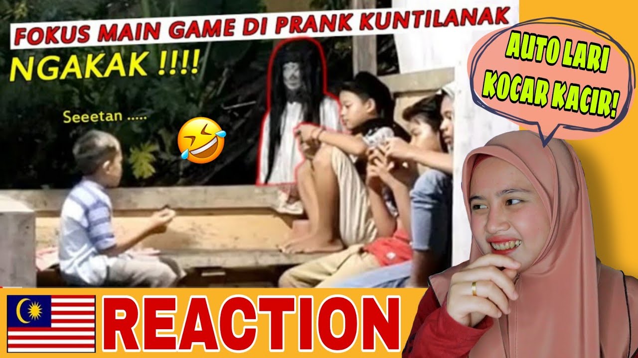 PRANK KUNTILANAK! FOKUS MAIN GAME 😂 | MALAYSIAN🇲🇾REACTION