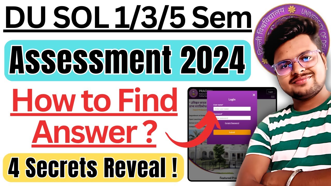 🔥 DU SOL 1st, 3rd & 5th Semester Internal Assessment 2024: How to Find Answer & 4 Secrets Revealed!