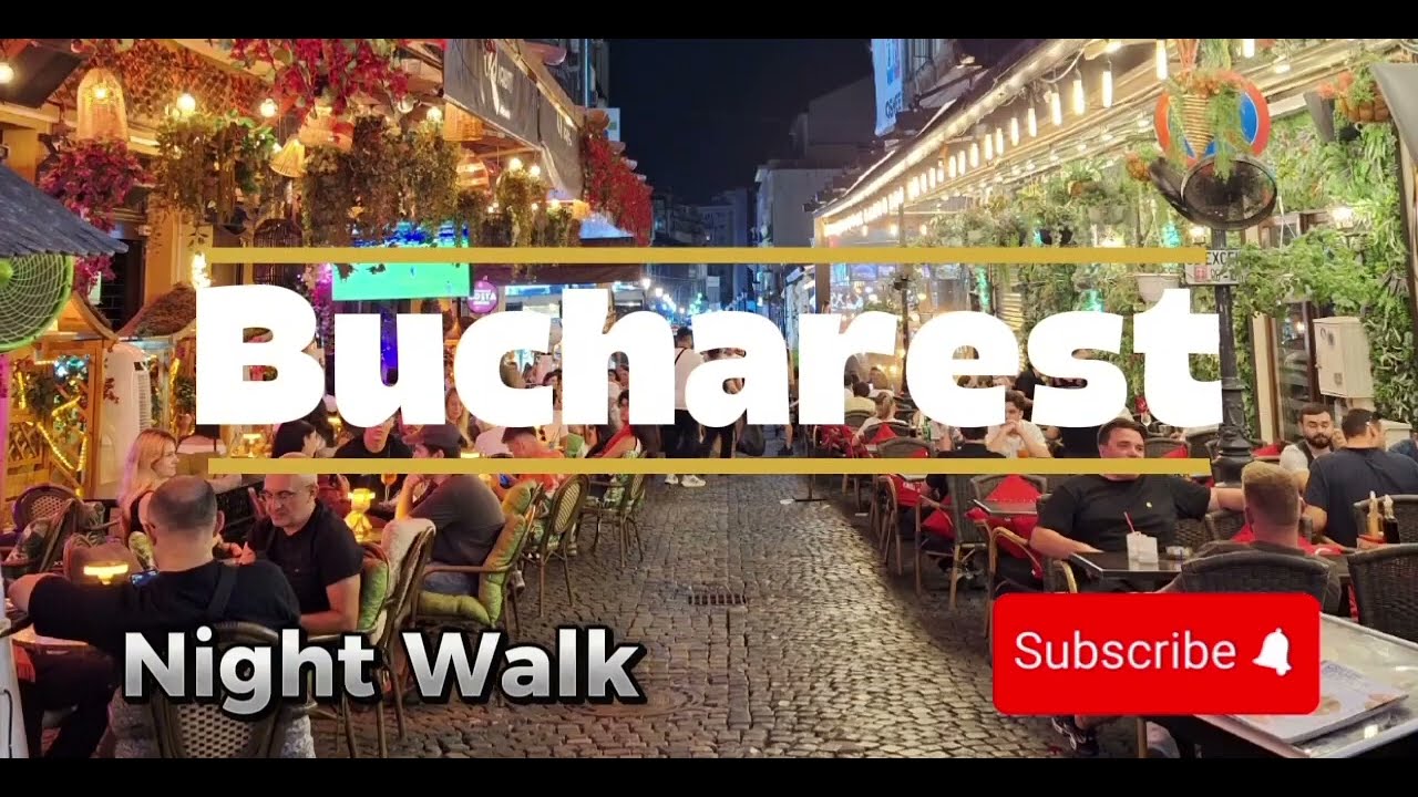  Bucharest Night Walk | Exploring the City After Dark 🇷🇴