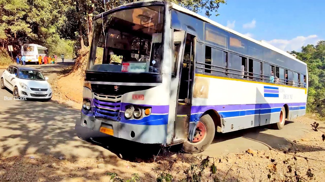 Bus Vlogs : APSRTC Bus Easy Driving on ghat road for professional Drivers