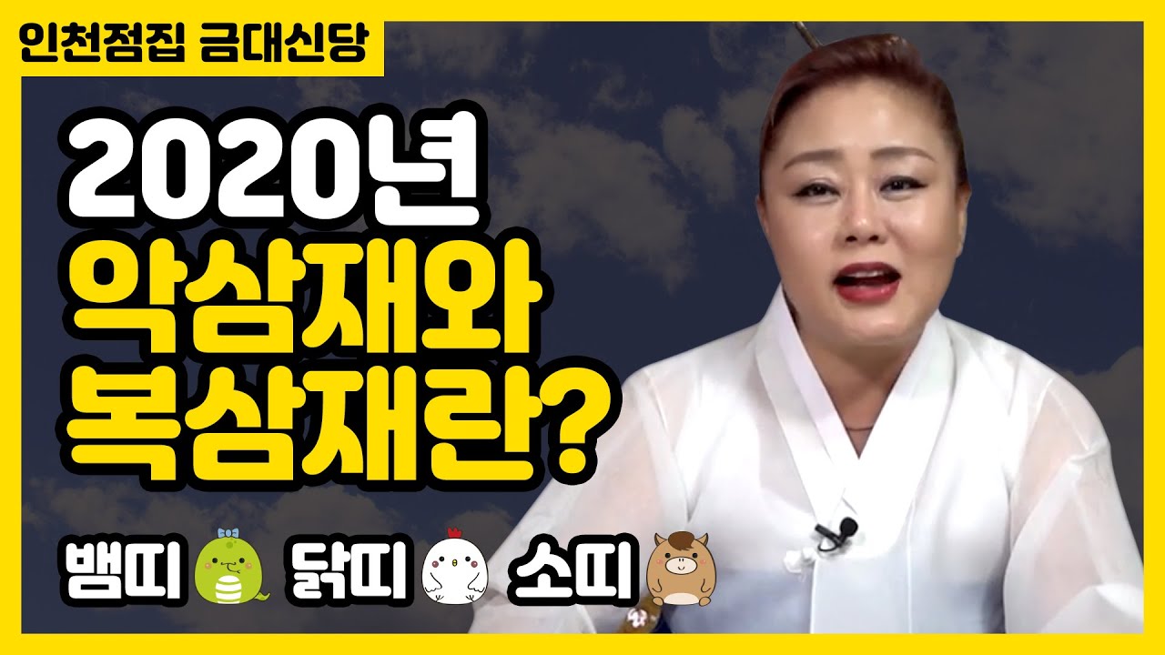★ 2020년 삼재띠 ★ 소띠,닭띠,뱀띠 운세 ★ 악삼재와 복삼재의 의미와 띠는?!  인천점집 금대신당