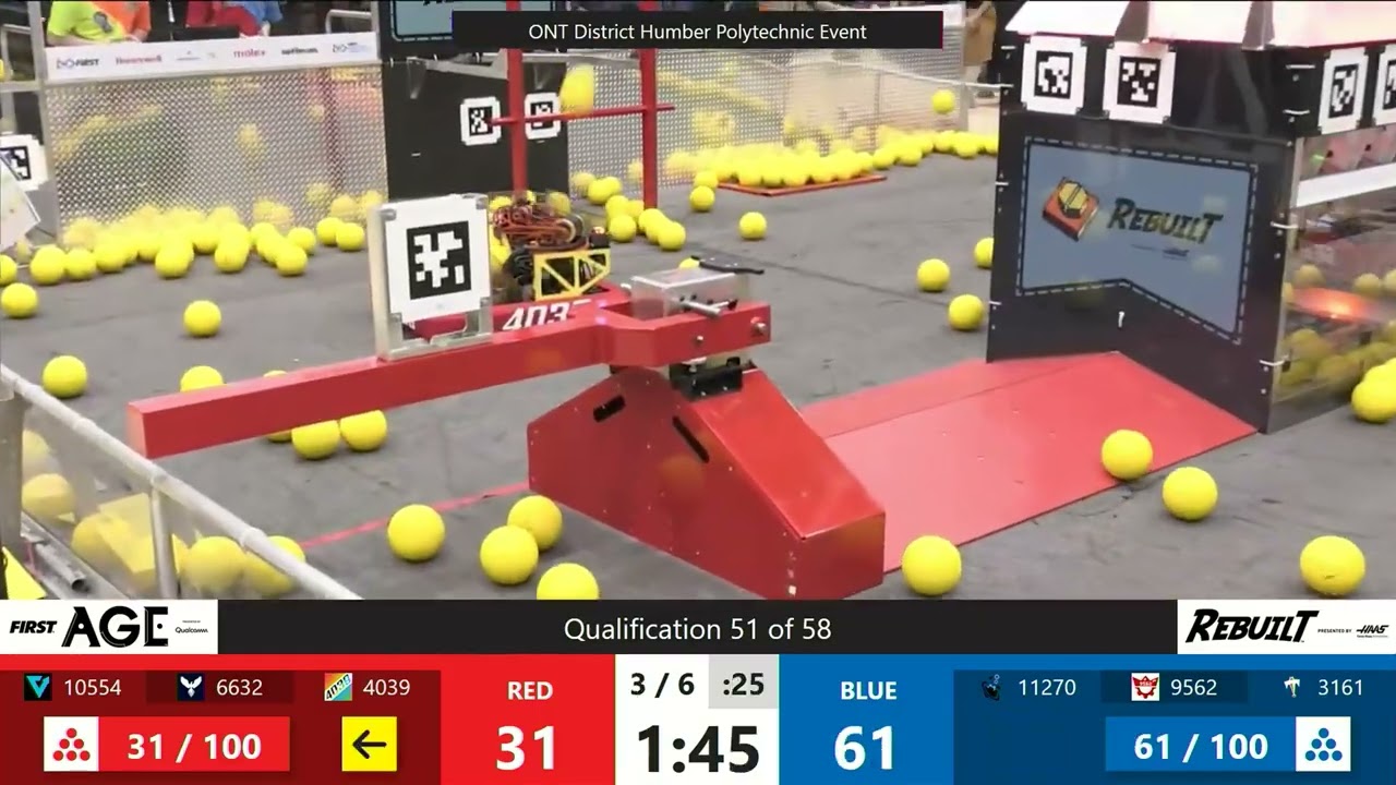 Qualification 51 - 2026 FRC ONT District Humber Polytechnic Event