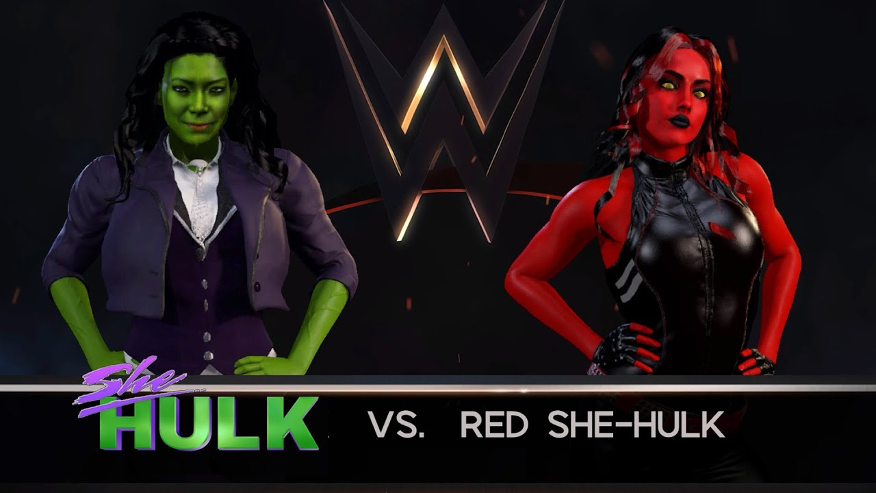 SHE HULK VS RED SHE HULK - WWE 2K22