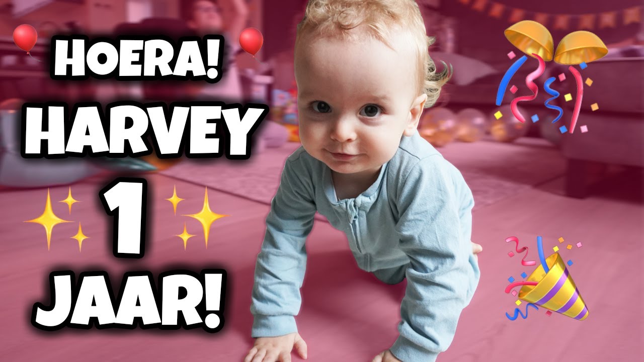HOERA! HARVEY 1 JAAR! [VERJAARDAGSVLOG] - Broer en Zus TV #704