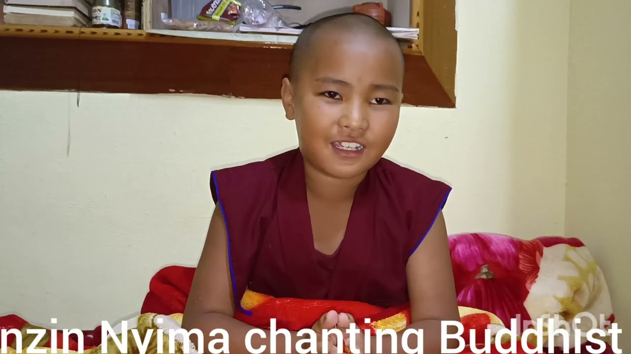 Little Spitian Boy Lama Tanzin Nyima (Monk)Chanting Buddhist Mantras 