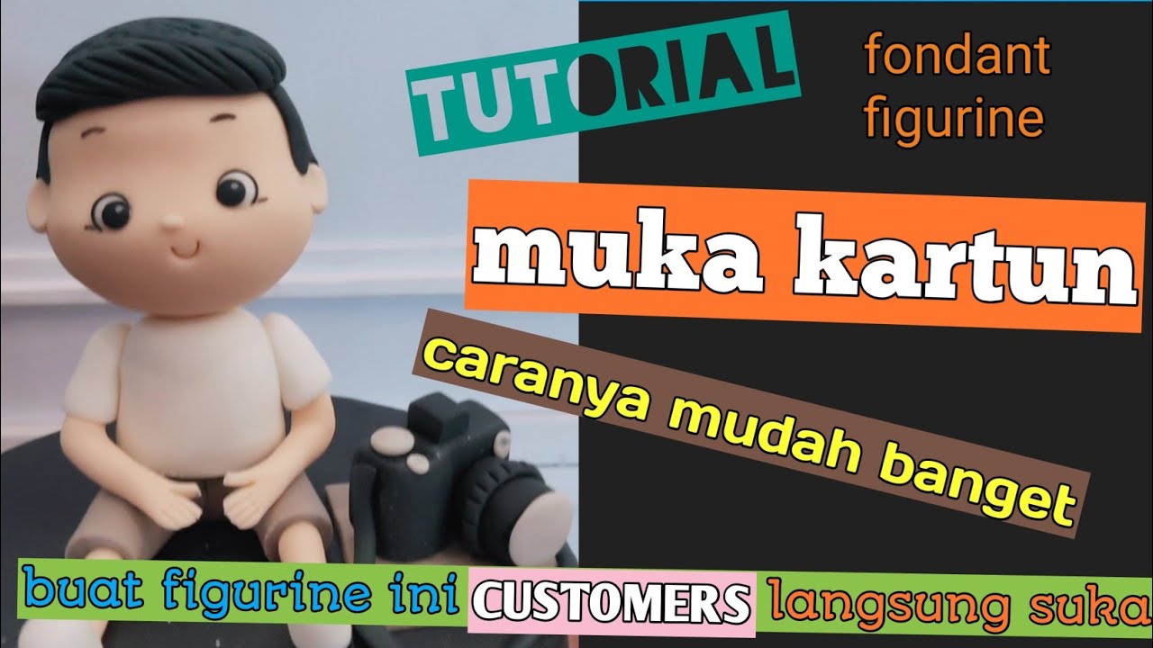 cara membuat figurine dari fondant  || karakter cowo fondant || cara mudah membuat boneka kue