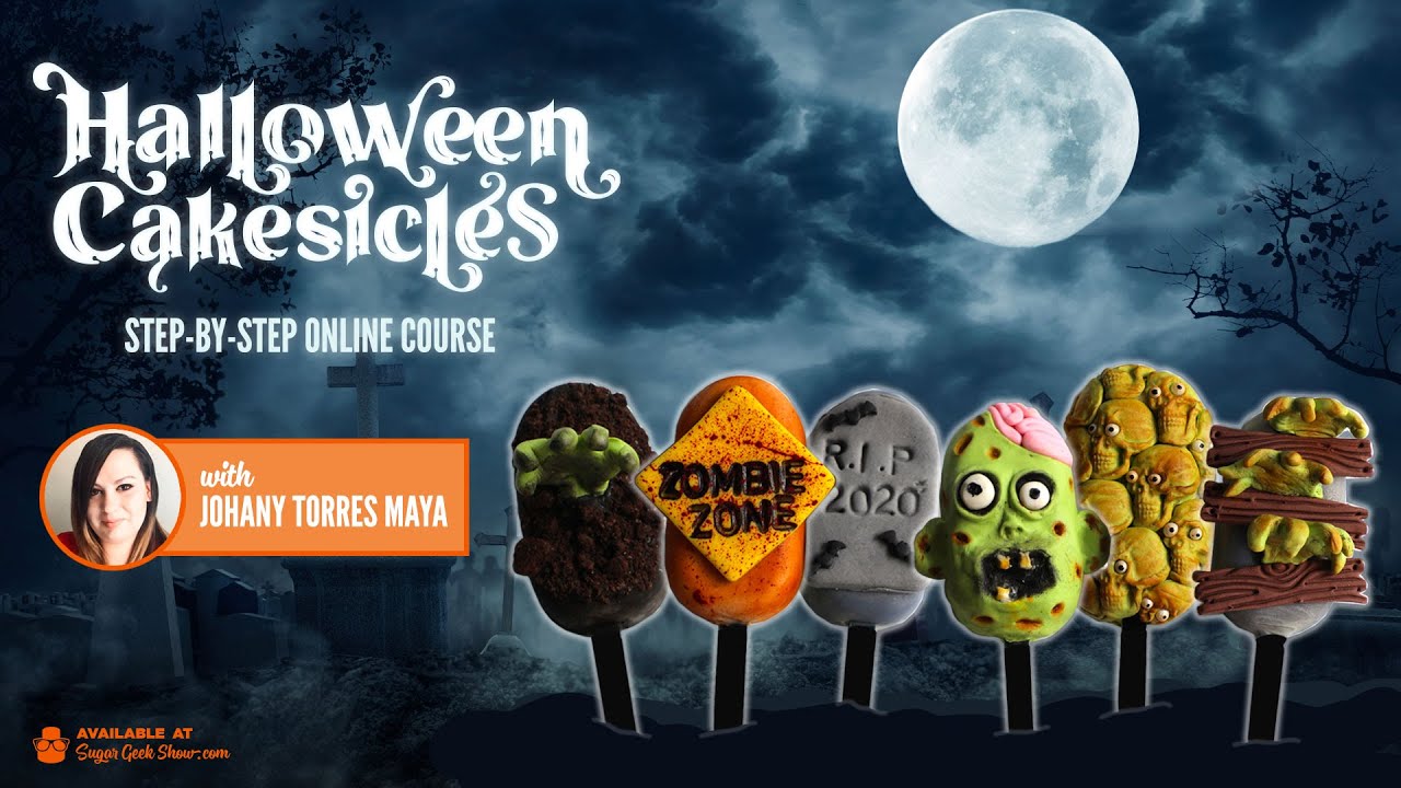 NEW ONLINE COURSE - Halloween Cakesicles - ON SUGAR GEEK SHOW