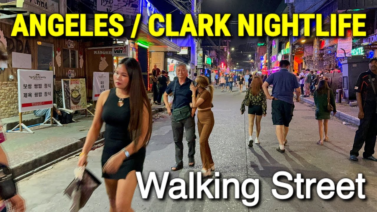Walking in Angeles City, Philippines / Clark NIGHTLIFE | BARS at Fields Ave + Nearby Streets
