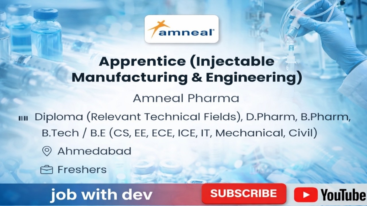 Pharma company vacancy 2026 amneal Pharma #job #jobwithdev