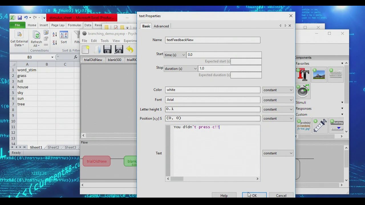 Creating a Trial that Branches -- PsychoPy Mini Tutorials