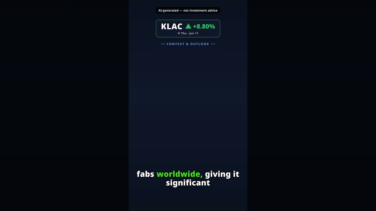 Why Is KLA Stock Jumping Today? KLAC +8.80% (Jun 11) &mdash; JP Morgan Earnings Outlook