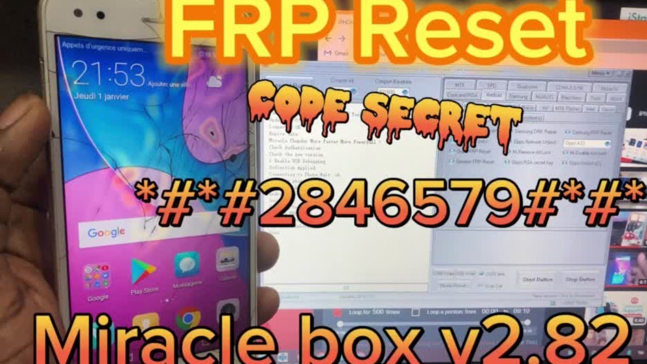 NEW METHODE FRP RESET ALL  HUAWEI CODE SECRET TO MIRACLE BOX