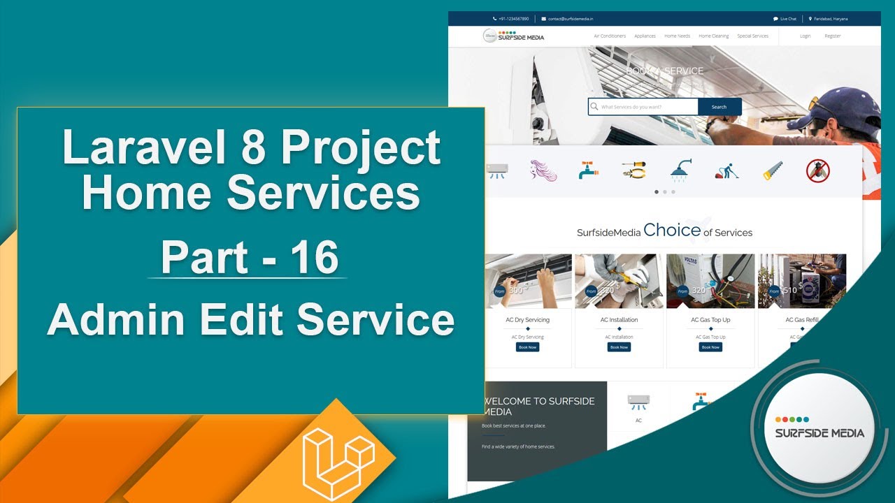 Laravel 8 Project Home Services - Admin Edit Service