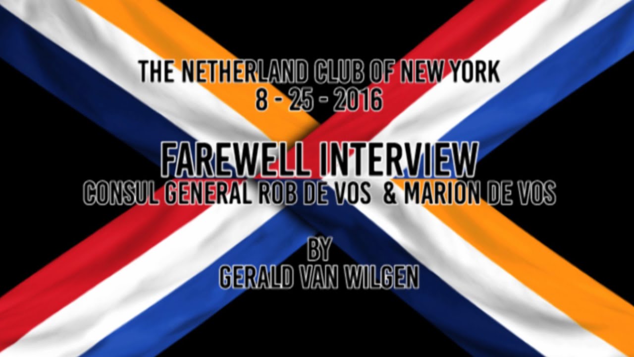 Farewell interview Consul General Rob de Vos and Marion de Vos