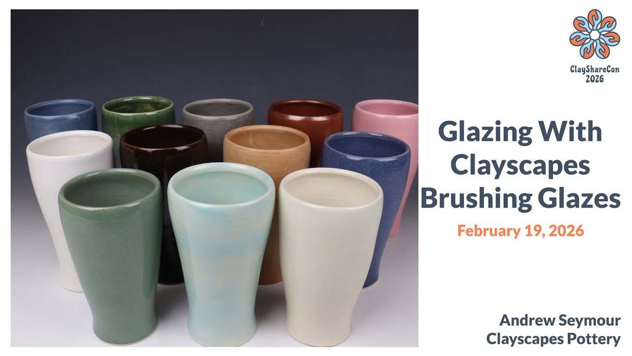 Come see the new Clayscapes Brushing Glazes and how to brush them on a cup!