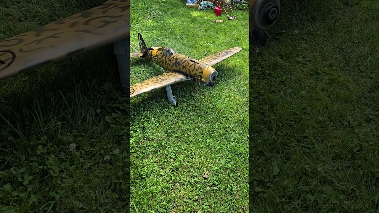 Engine break-in DLE 55 on a 1/5 scale Macchi 202