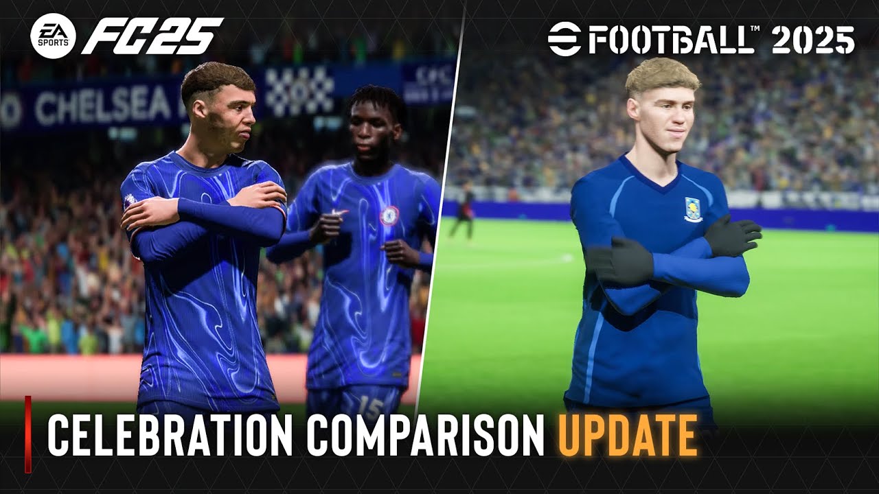 EA Sports FC 25 vs eFootball 2025 | Celebration Comparison Update