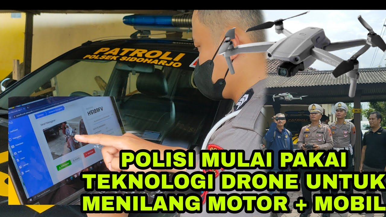 Polisi Pakai Teknologi Drone Untuk Menilang Motor dan Mobil || E-Tilang Drone | Drone E Tilang