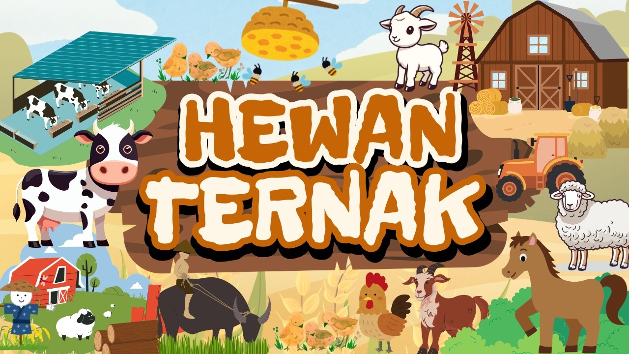BERKENALAN DENGAN HEWAN TERNAK || Belajar nama-nama jenis hewan di peternakan