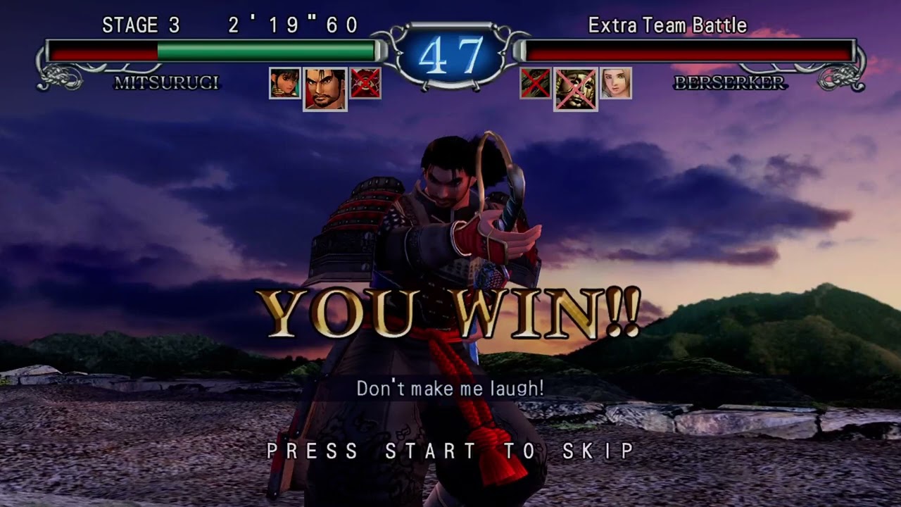 Extremely Hard Extra Team Battle with Charade and Mitsurugi (Soulcalibur II HD Online)