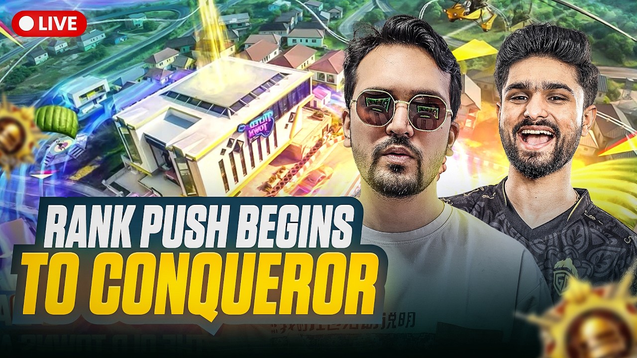 🥶TOP 100 CONQUERER RANK PUSH DAY- 1😎 | BGMI LIVE🔴