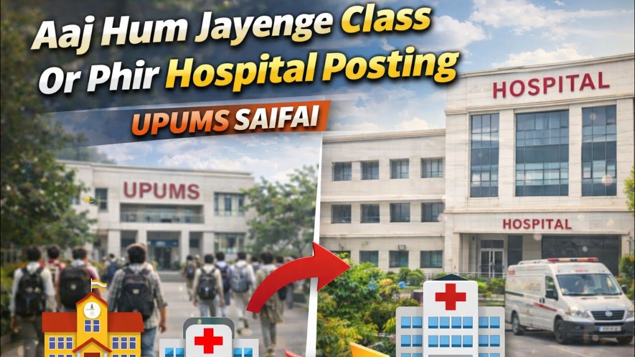 UPUMS Saifai Student Life | Aaj Class Aur Hospital Posting !!! #upums 