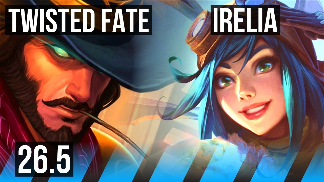 TWISTED FATE vs IRELIA (MID) | Good KDA: 13/1/4 | KR Master | 26.5